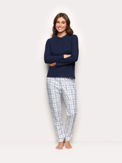 Yamamay_Printed_Checked Microfleece Trousers With Bears Mix And Match_PPBD184003_128_01