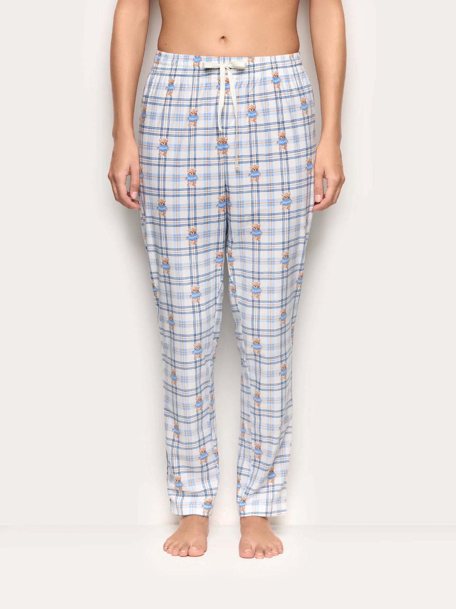 Yamamay_Printed_Checked Microfleece Trousers With Bears Mix And Match_PPBD184003_128_02