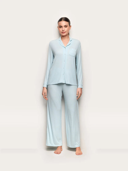 Yamamay_Light Azure_Long Trousers - Modal Rib_PPBD191006_013_01