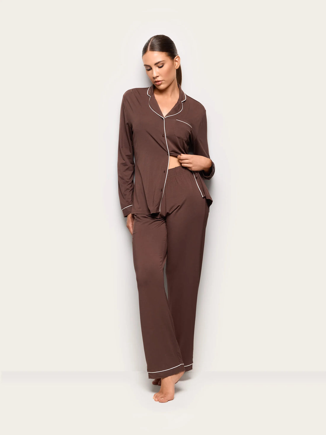 Yamamay CHOCOLATE Women Full-Long Trousers - Daily Modal SKU: PPBD193001_033 Image 01