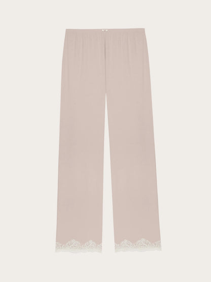 Yamamay BEIGE Women Full-Long Trousers - Basic Modal &amp; Cotton Rib SKU: PPBD193003_726 Image 05