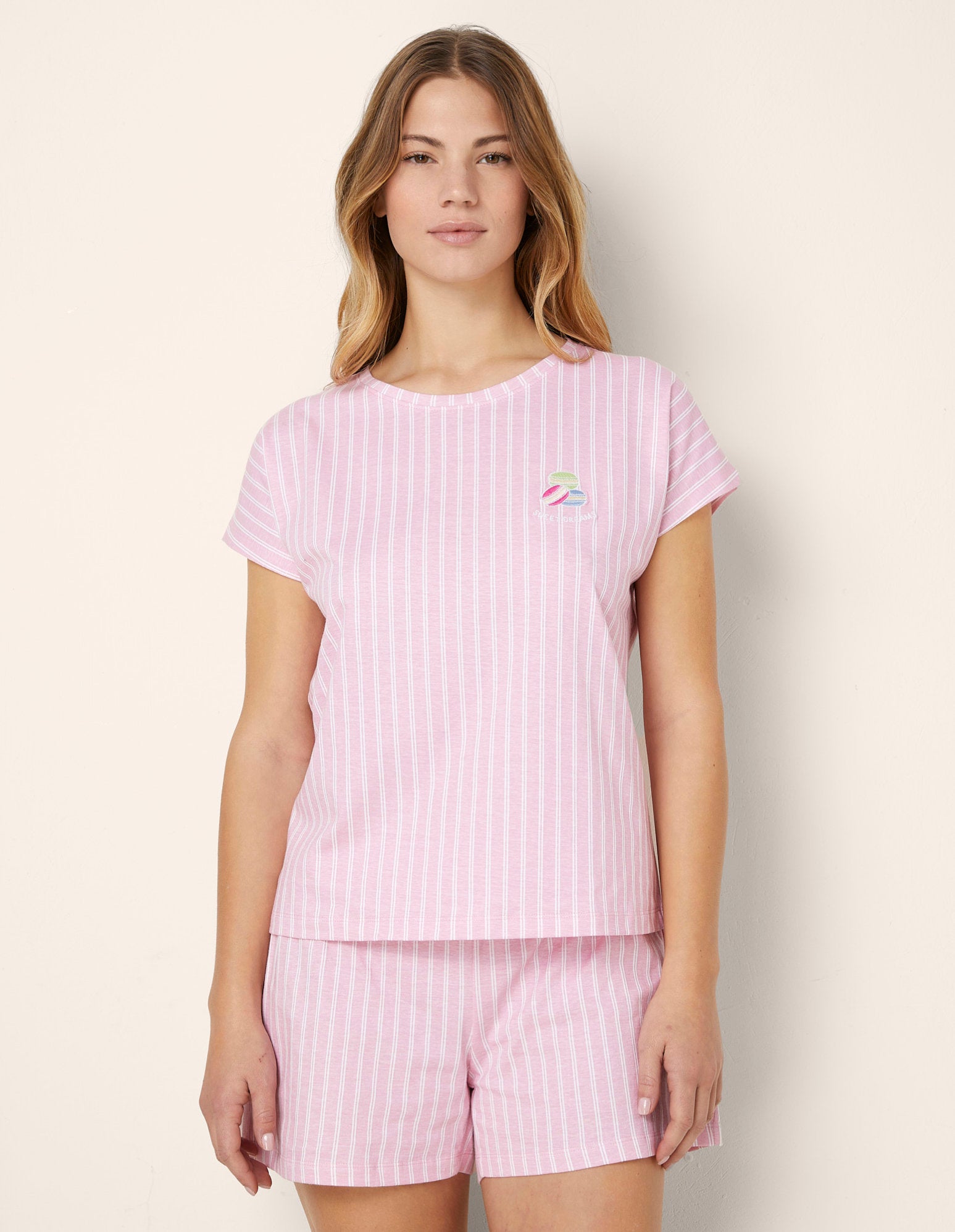 Yamamay_Sweet Dreams Short Pajamas with Sweet Treat Stripes_PPCD181005_935_02
