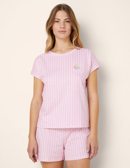 Yamamay_Sweet Dreams Short Pajamas with Sweet Treat Stripes_PPCD181005_935_02