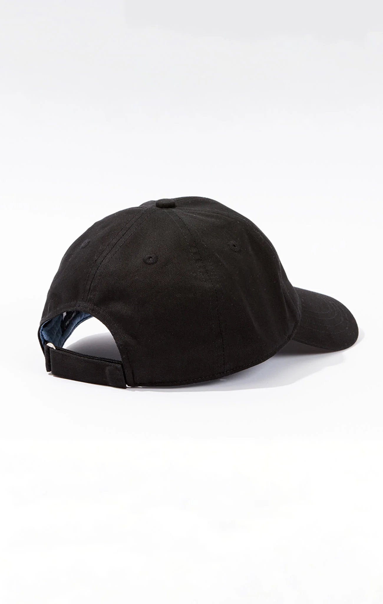 Unicolour Black Cotton Cap_03