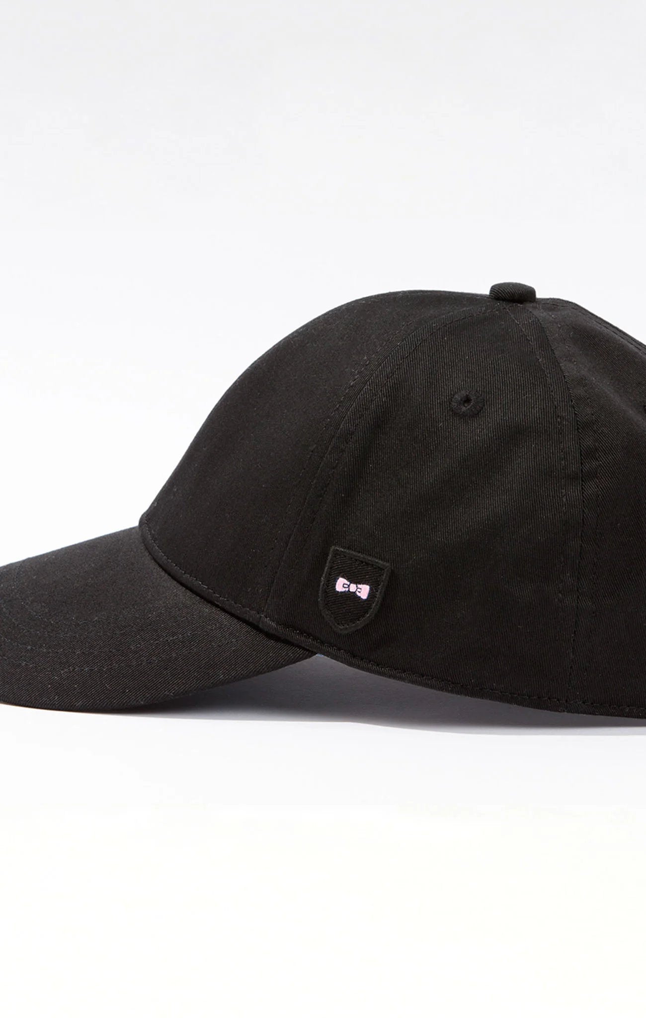 Unicolour Black Cotton Cap_04