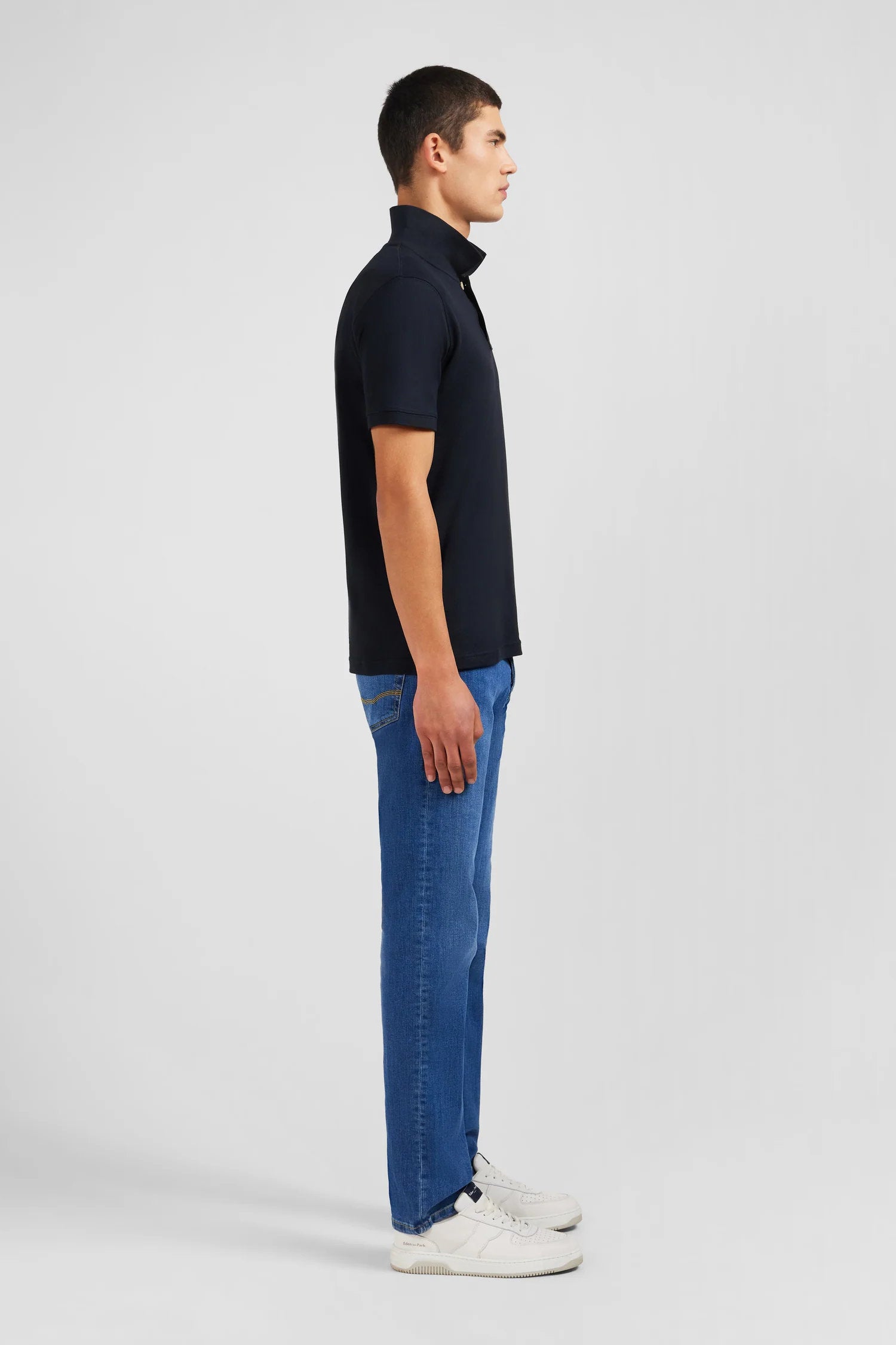 Eden Park_Black Stretch Pima Cotton Polo_PPKNIPCE0006_NO_03