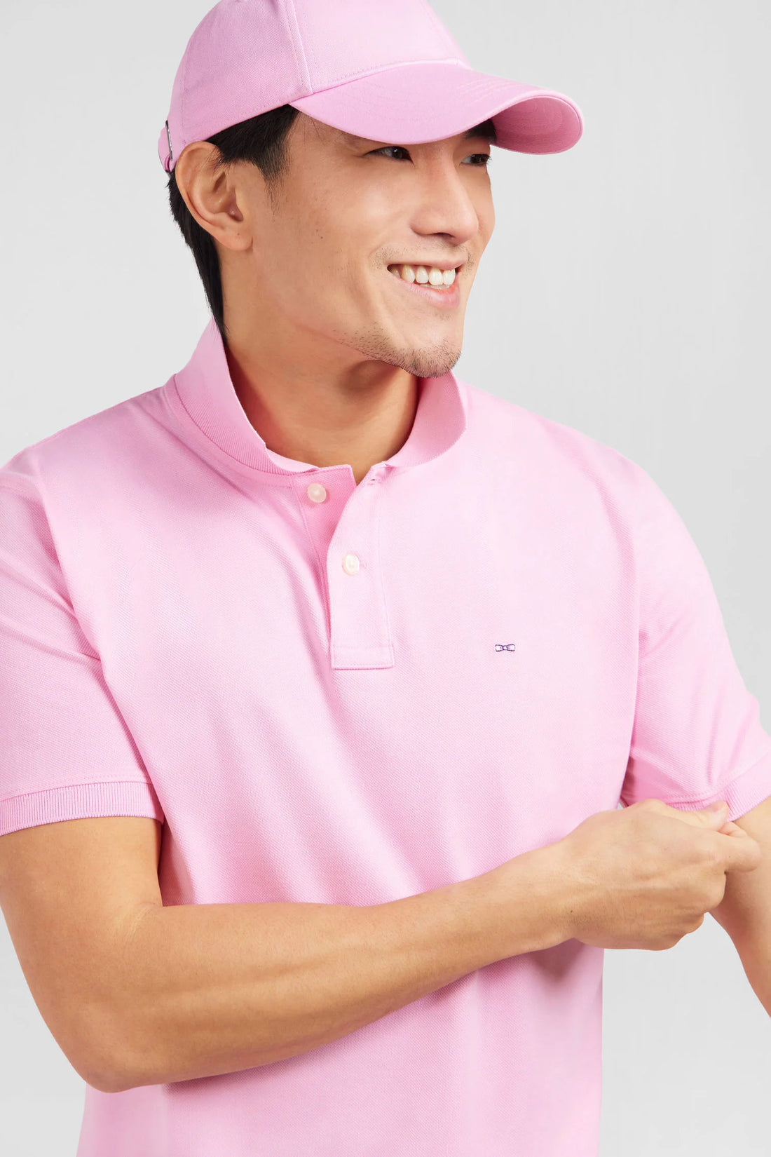 Eden Park_Pink Stretch Pima Cotton Polo_PPKNIPCE0006_ROM_01