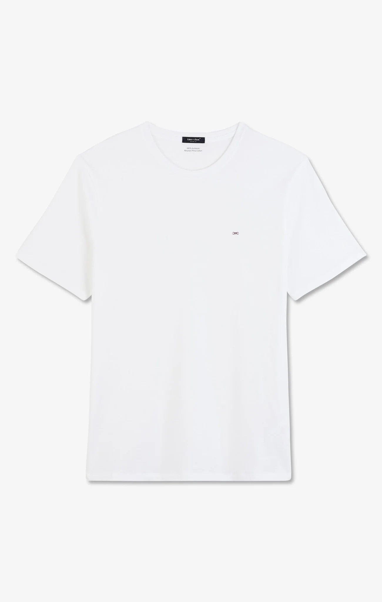 Crew Neck White Light Pima Cotton T-Shirt_04