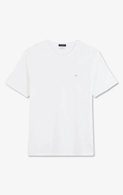 Crew Neck White Light Pima Cotton T-Shirt_04