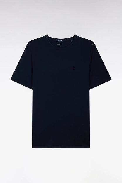 Eden Park Navy Blue Men Crew Neck Navy Blue Pima Cotton T-Shirt SKU: PPKNITCE0007_BLF Image 02