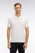 Eden Park White Men V-Neck White Light Pima Cotton T-Shirt SKU: PPKNITCE0008_BC Image 01