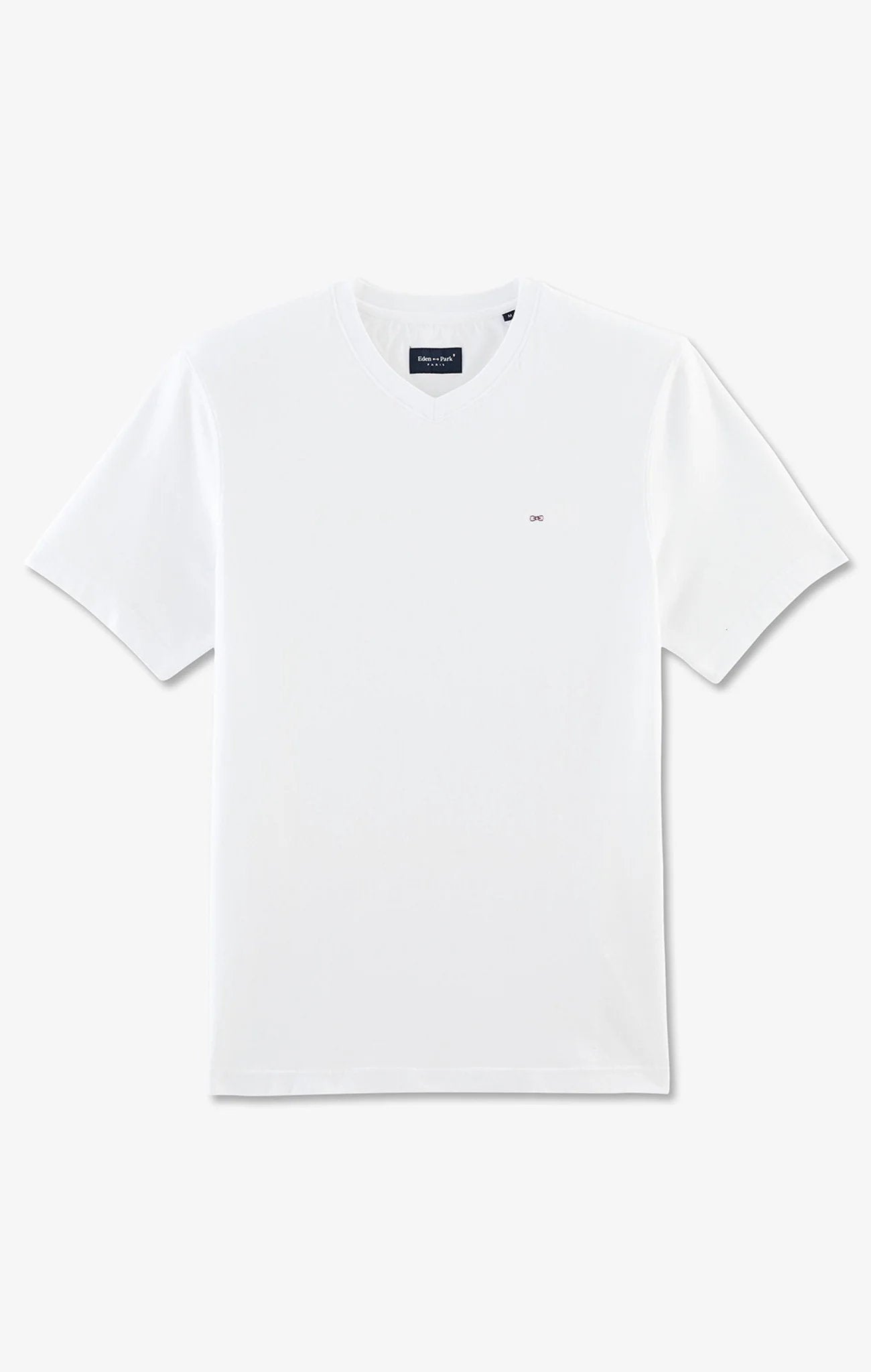 V-Neck White Light Pima Cotton T-Shirt