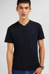 V-Neck Black Light Pima Cotton T-Shirt_01