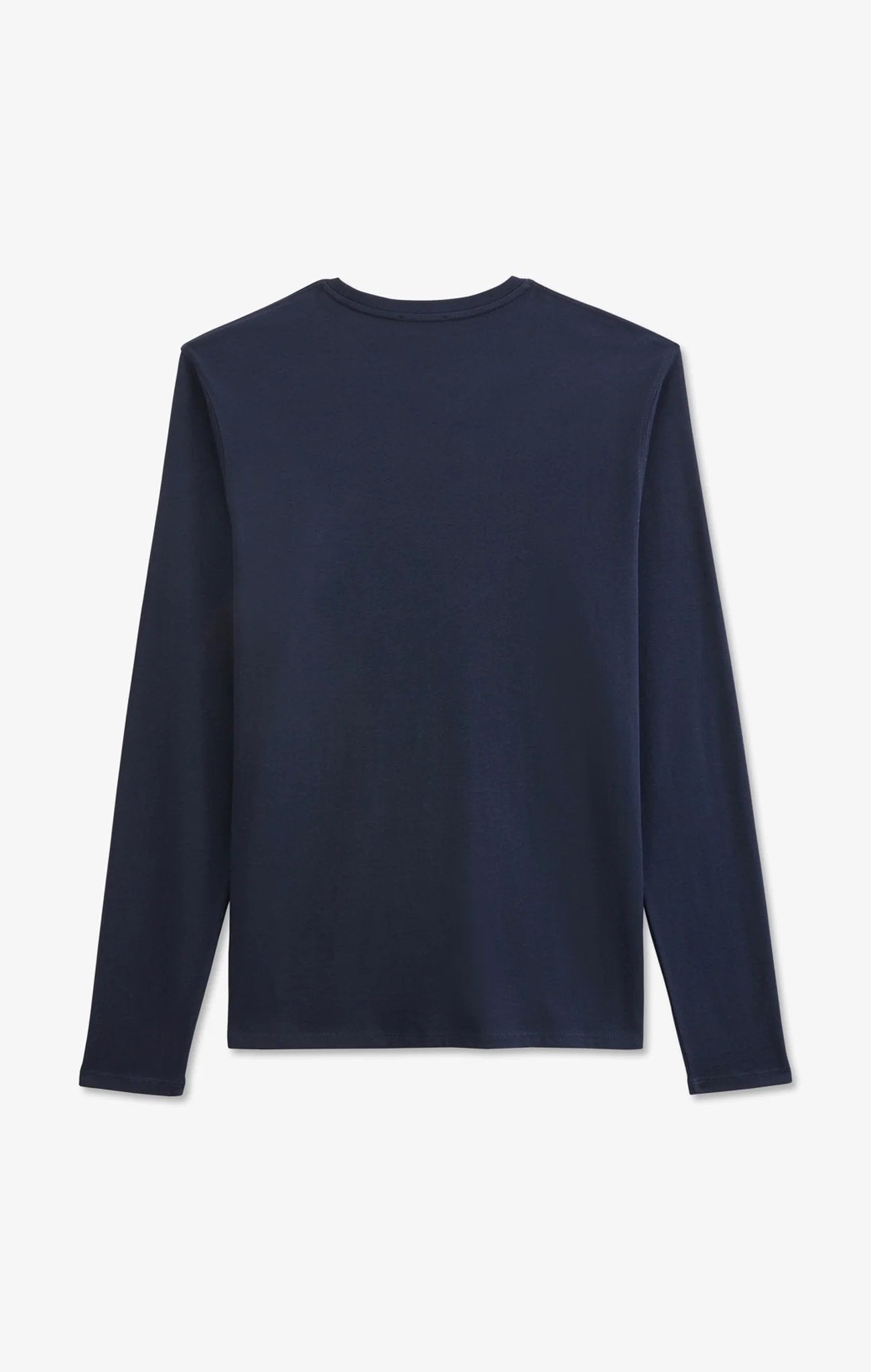 Long Sleeved Navy Blue Cotton T-Shirt_04