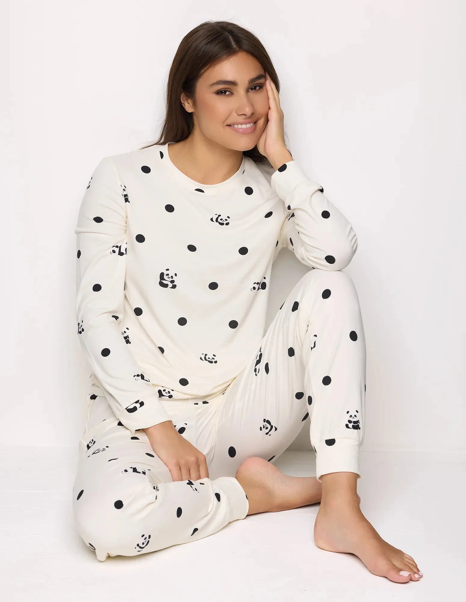 Yamamay_Printed_Long Pajamas Ð Lazy Panda_PPLD183005_128_01