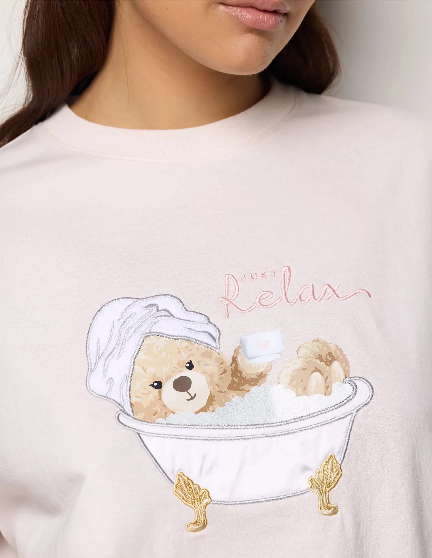Yamamay_Almond_Long Cotton Pajamas Ð Teddy Spa Time_PPLD183007_244_04