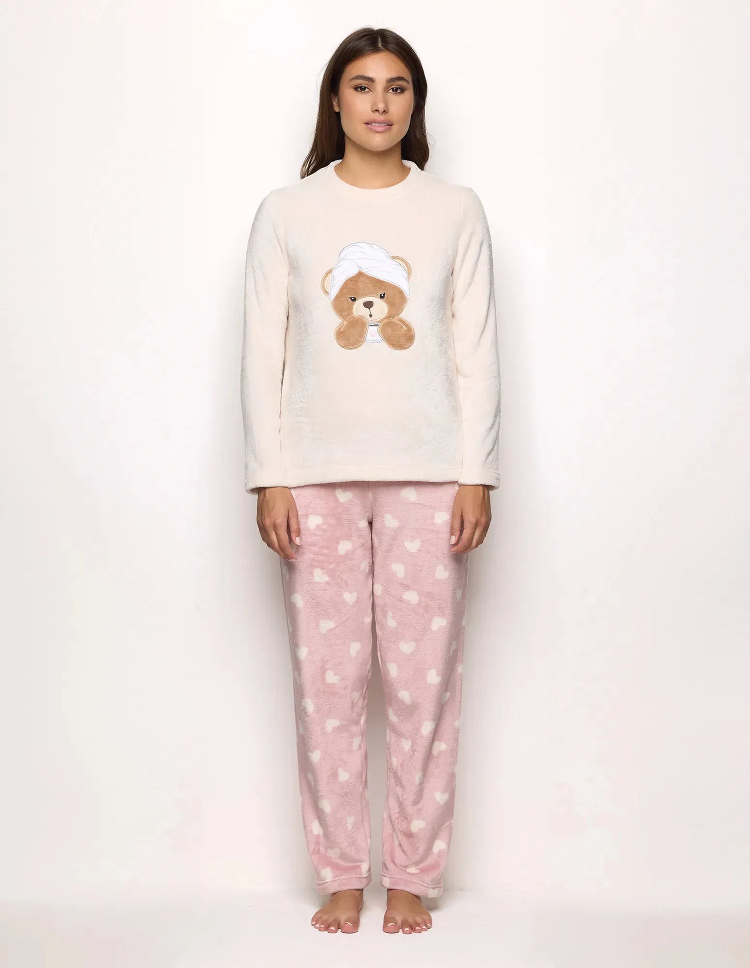 Yamamay_Almond_Long Pajamas Ð Teddy Spa Time_PPLD183008_244_02