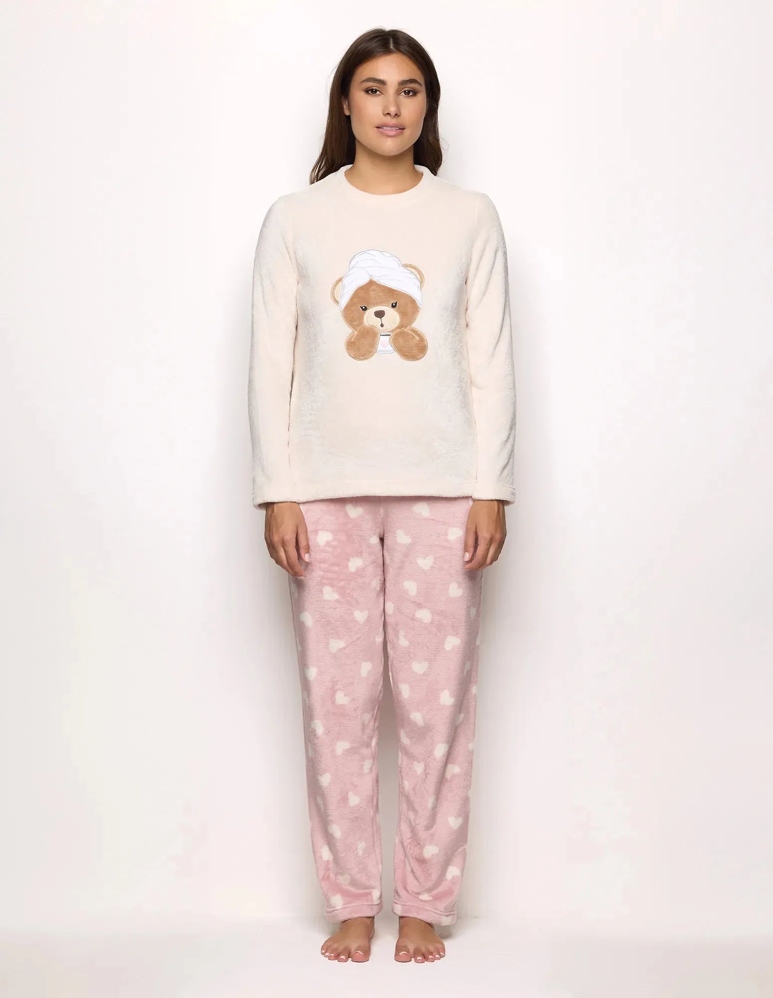 Yamamay_Almond_Long Pajamas Ð Teddy Spa Time_PPLD183008_244_02