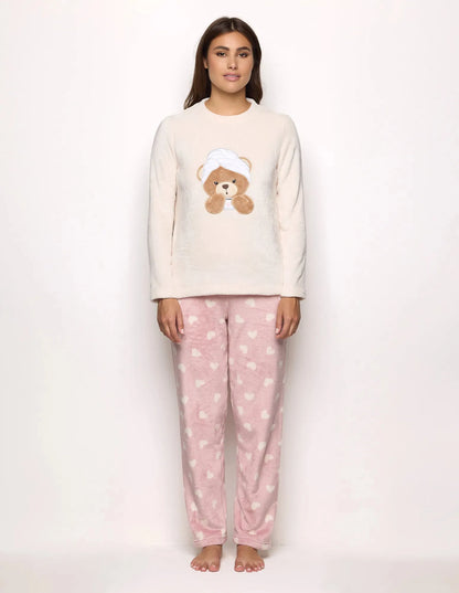Yamamay_Almond_Long Pajamas Ð Teddy Spa Time_PPLD183008_244_02