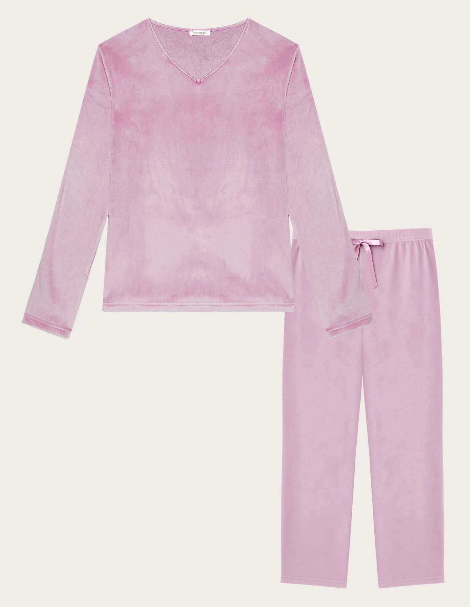 Yamamay_Mauve_Long Pajamas in Chenille_PPLD183009_061_06