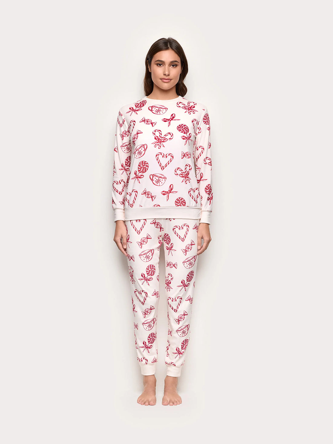 Yamamay_Printed_Candy Cane Club Chenille Long Pajamas_PPLD184016_128_02