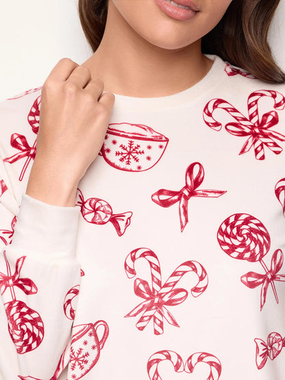 Yamamay_Printed_Candy Cane Club Chenille Long Pajamas_PPLD184016_128_03