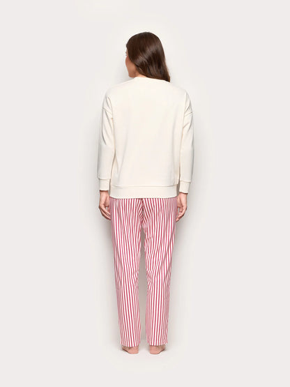 Yamamay_Almond_Candy Cane Club Long Pyjamas in Cotton and Microfleece_PPLD184017_244_04