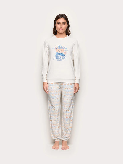 Yamamay_Almond_Apr�s Ski Chenille Long Pyjamas_PPLD184018_244_02