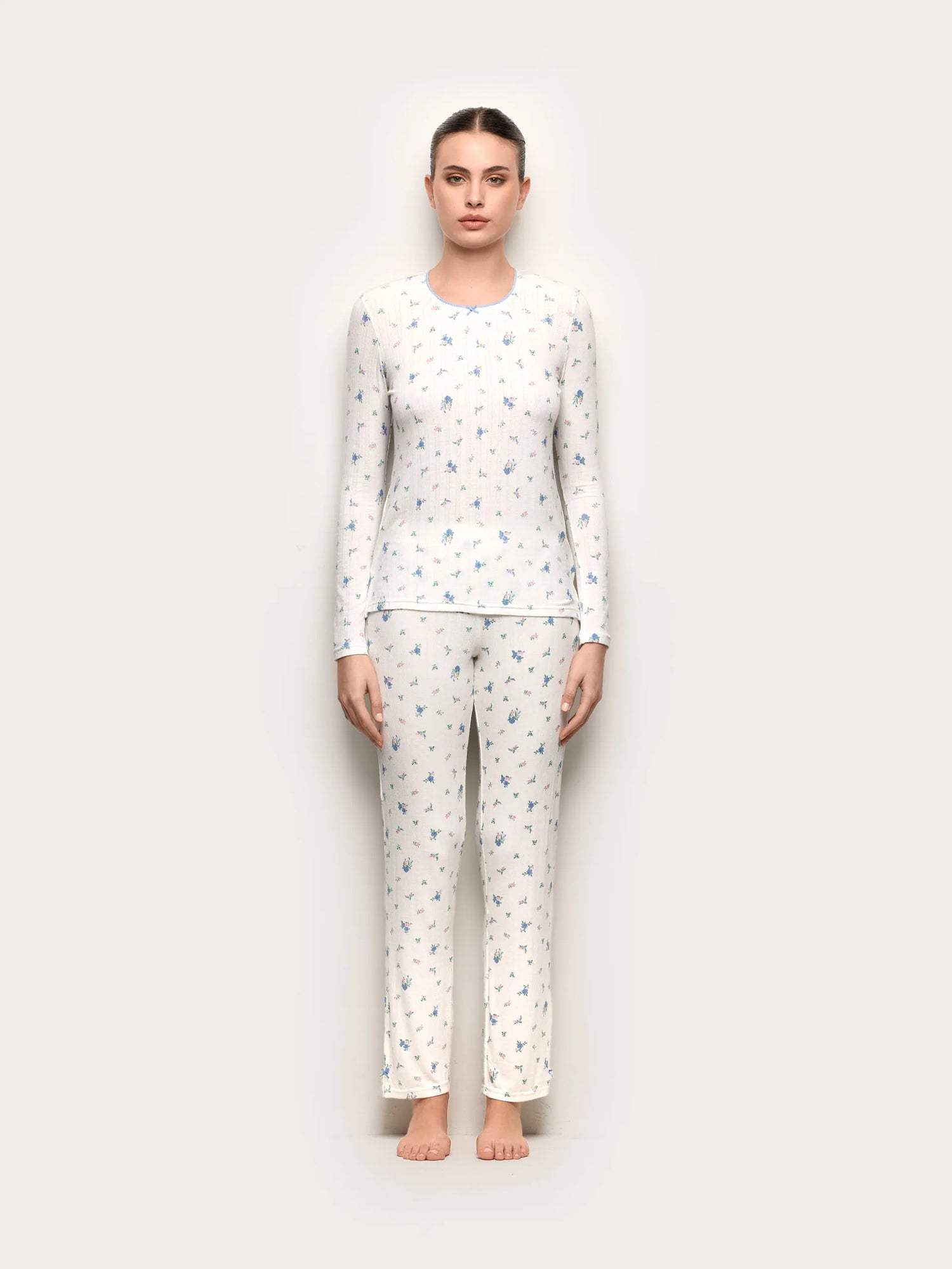 Yamamay_Printed_Long Jacquard Jersey Pyjamas - Pointell_PPLD191004_128_02