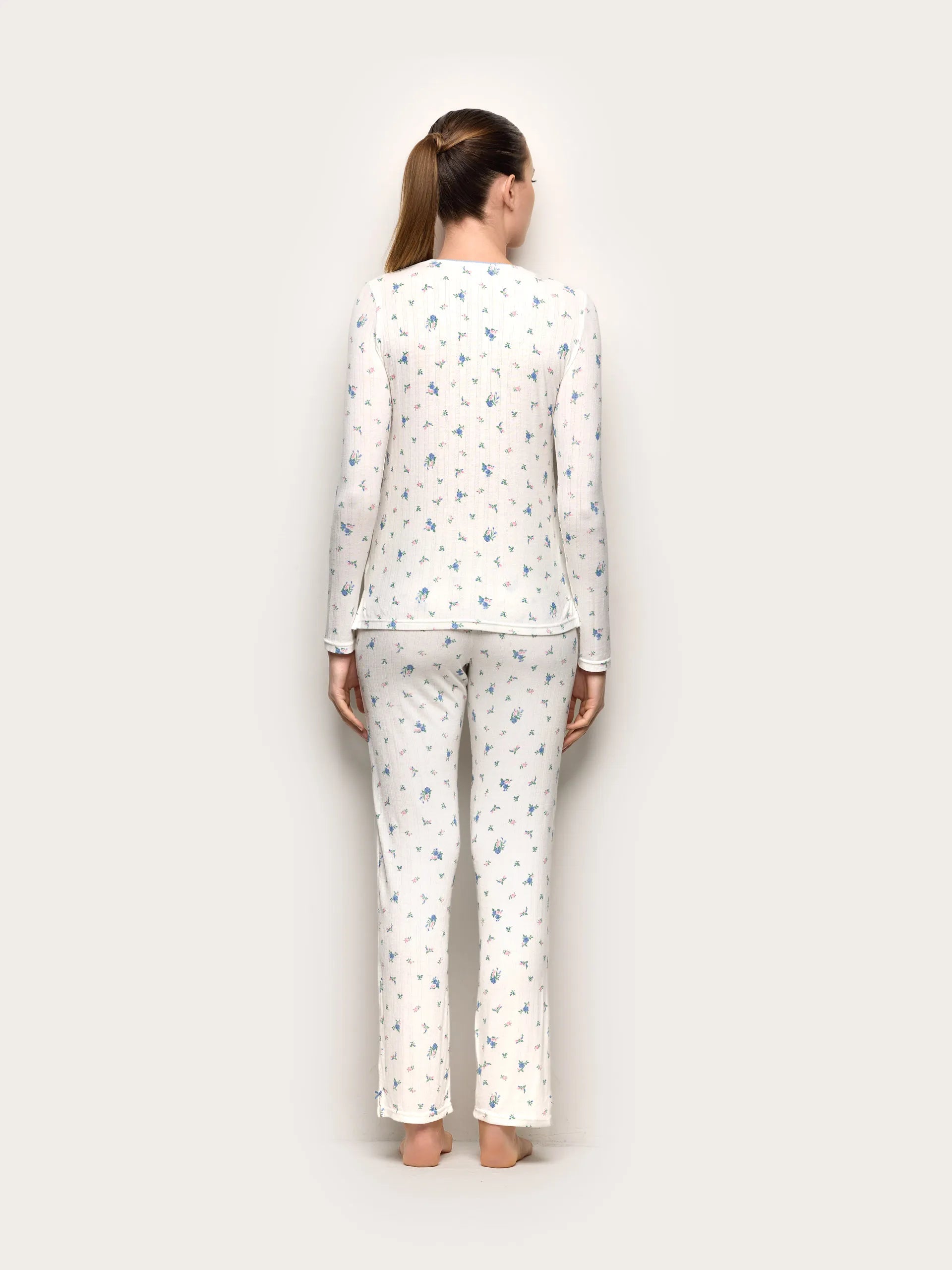 Yamamay_Printed_Long Jacquard Jersey Pyjamas - Pointell_PPLD191004_128_04