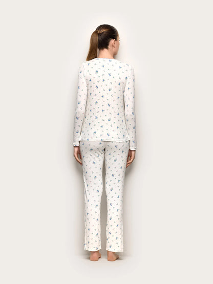 Yamamay_Printed_Long Jacquard Jersey Pyjamas - Pointell_PPLD191004_128_04