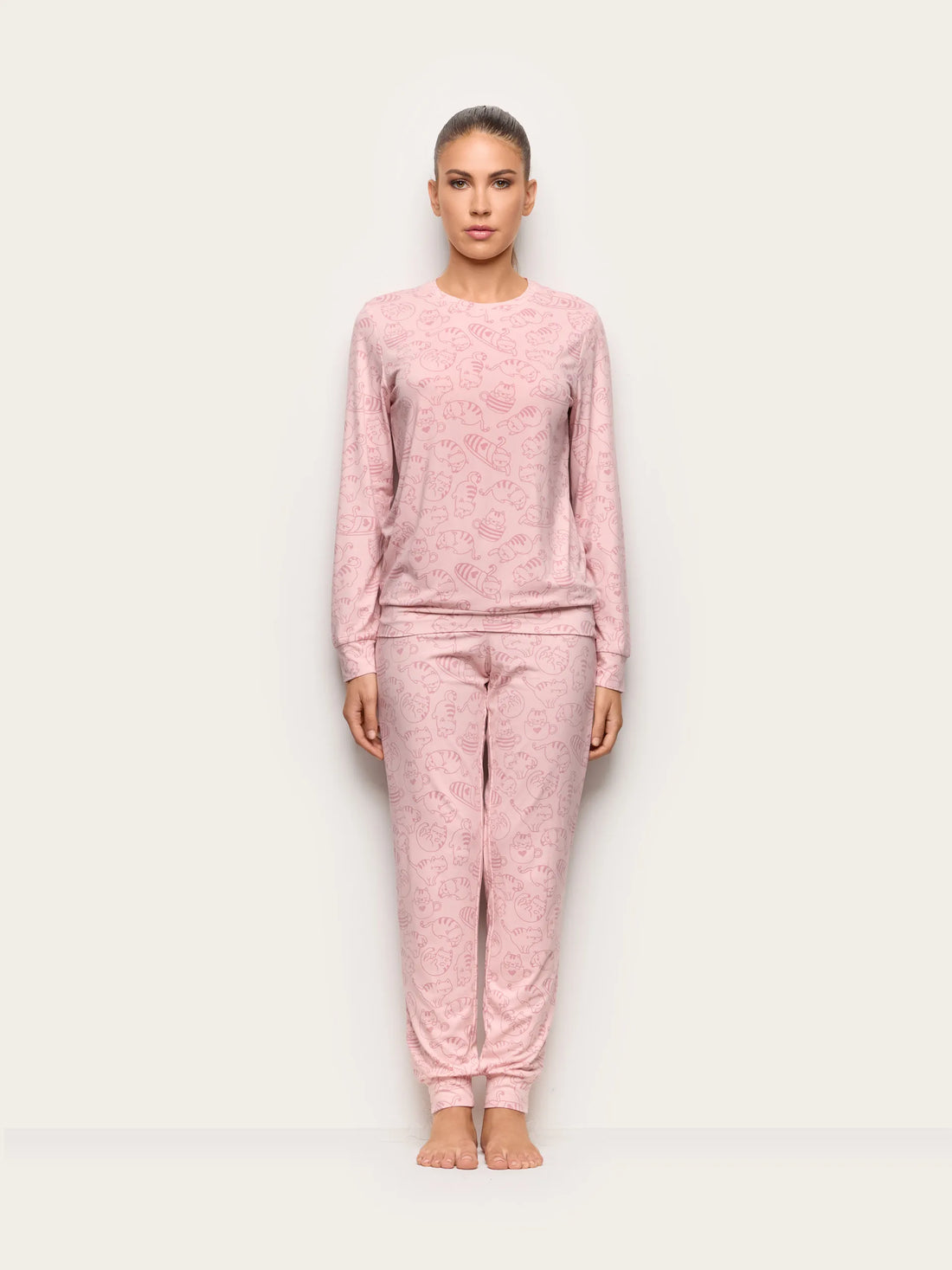 Yamamay PRINTED Women Pyjamas - Purrfect Dreamer SKU: PPLD193005_128 Image 02