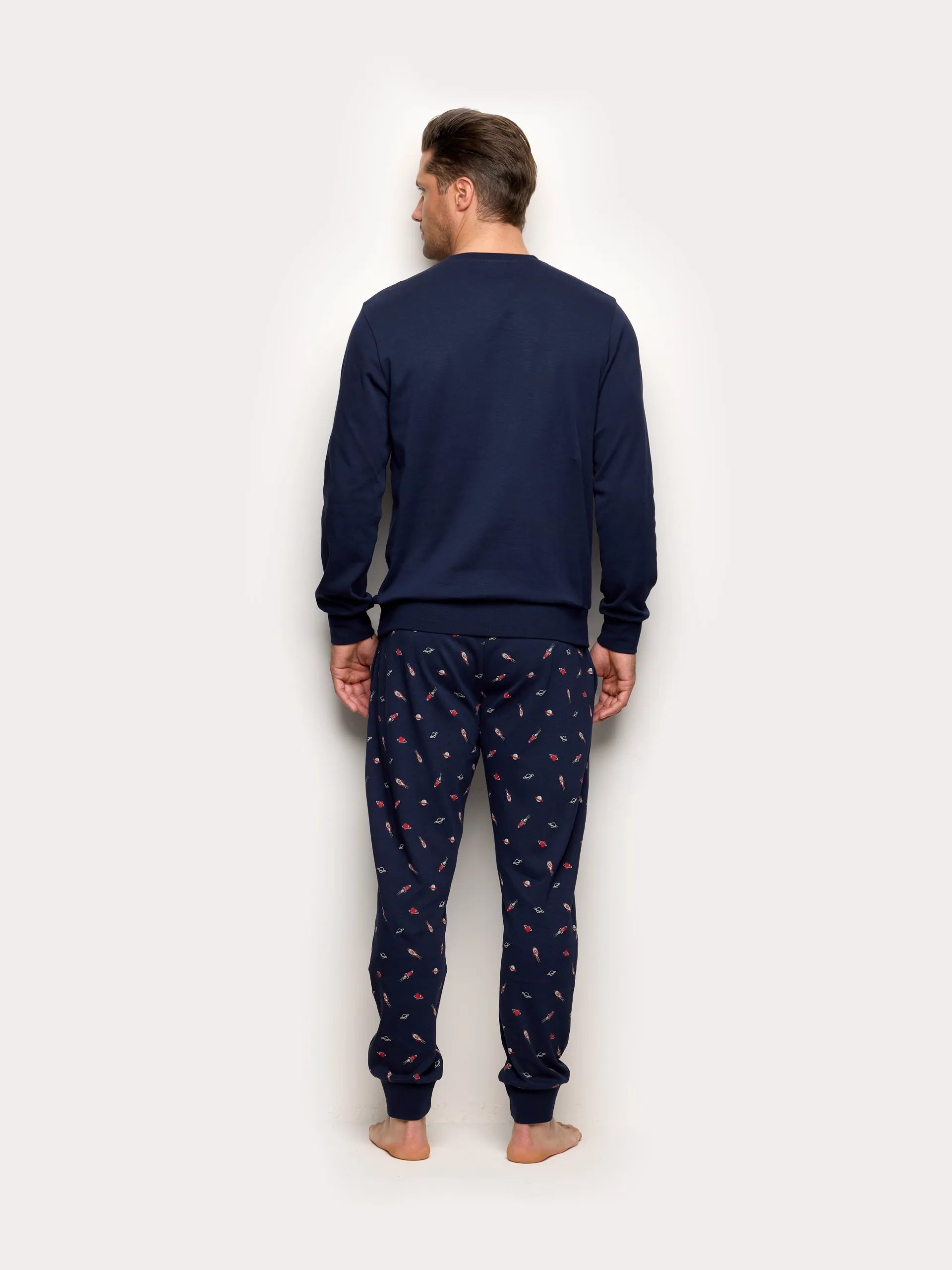 Yamamay_Night Blue_Space Print Interlock Cotton Long Pyjamas - That&