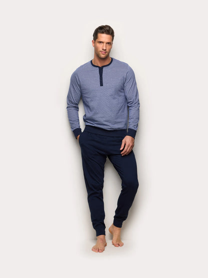 Yamamay_Stripes_Long Cotton Jersey Pyjamas - Daily Pajamas_PPLU191003_171_01