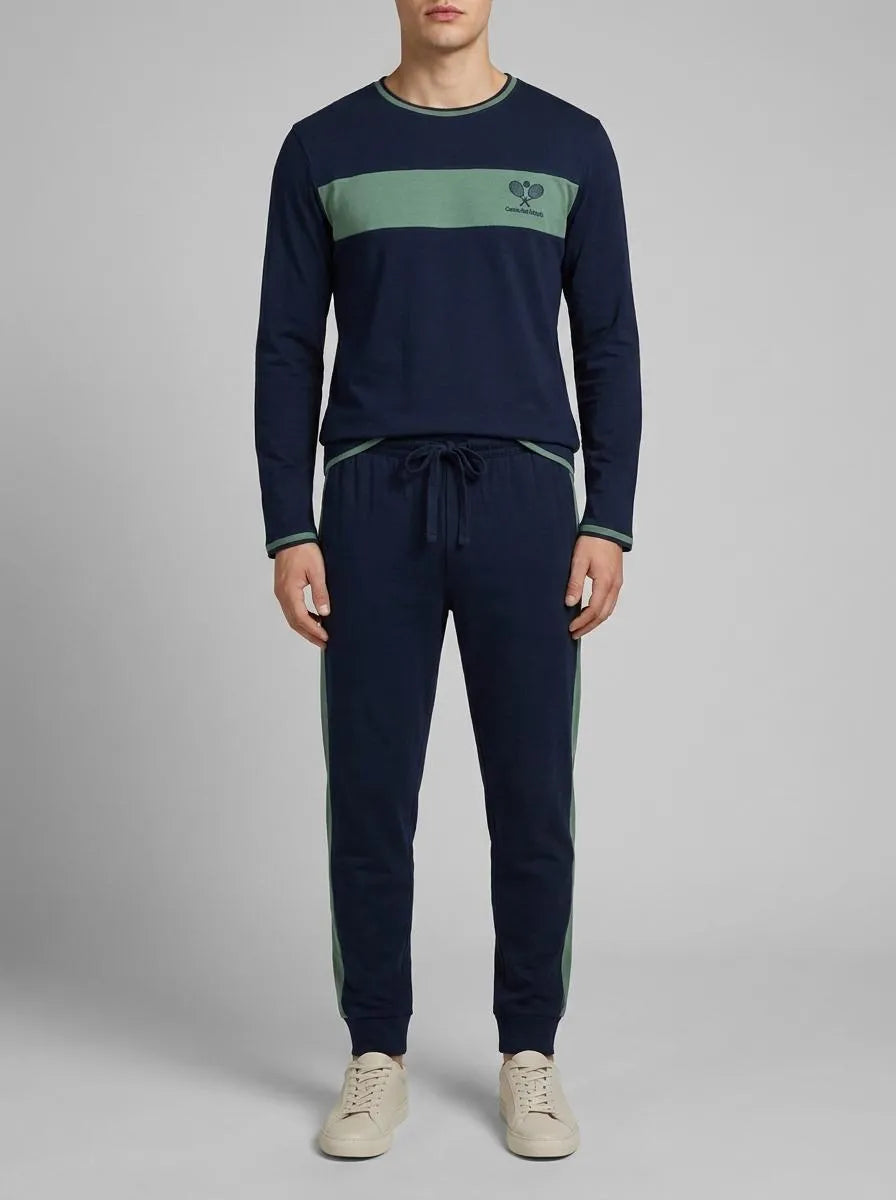 Yamamay_Night Blue_Long Cotton Jersey Pyjamas - Daily Pajamas Ii_PPLU191005_024_00