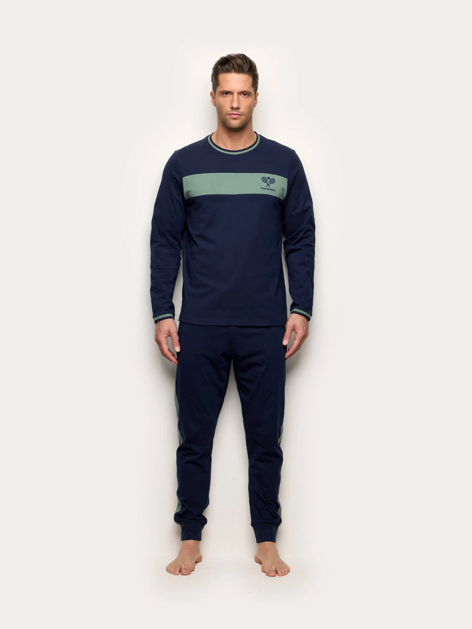 Yamamay_Night Blue_Long Cotton Jersey Pyjamas - Daily Pajamas Ii_PPLU191005_024_02