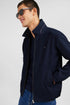 Dark Blue Jacket In Cotton Gabardine_01