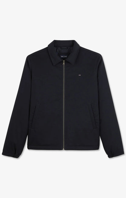 Dark Blue Jacket In Cotton Gabardine_04