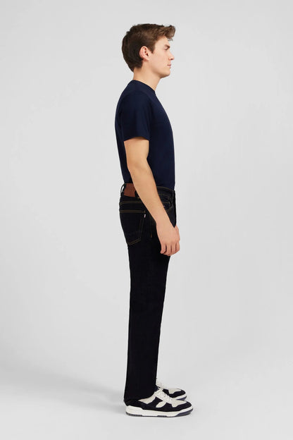 Navy Blue Jeans In Stretch Cotton_06