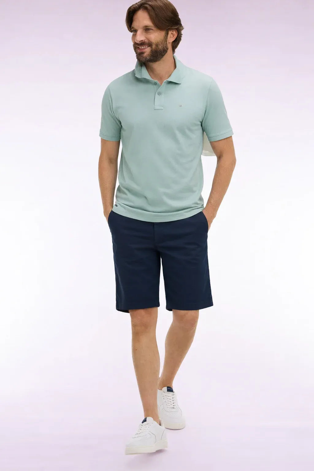 Eden Park Navy Blue Men Navy Blue Bermuda Shorts SKU: PPPANBEE0005_BLF Image 03