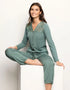 Yamamay_Sage Green_Long Open Pyjamas in Viscose and Lace Ð Primula Color_PPRD183001_120_01
