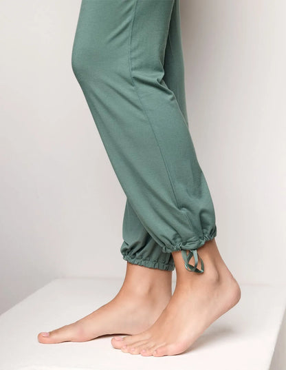 Yamamay_Sage Green_Long Open Pyjamas in Viscose and Lace Ð Primula Color_PPRD183001_120_04