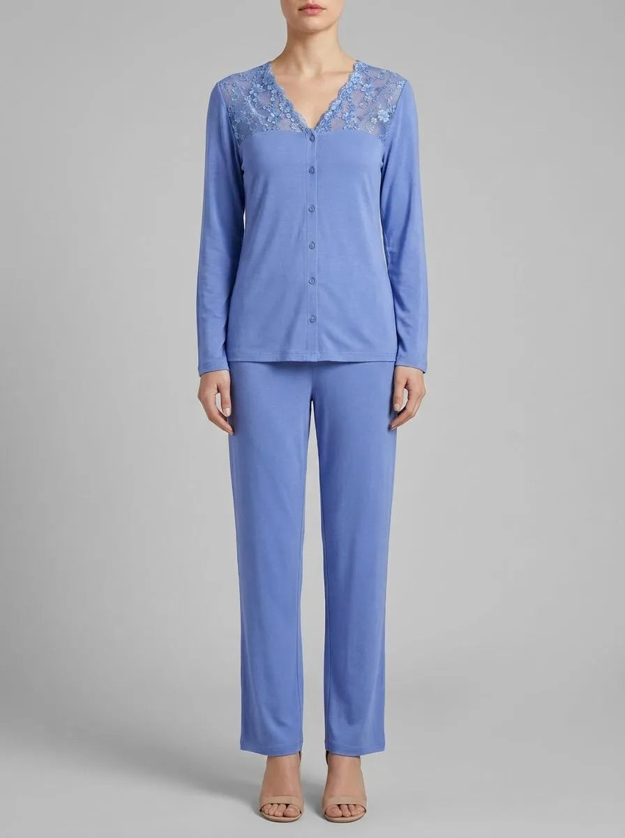 Yamamay_Denim_Pigiama Lungo Aperto - Primula Color_PPRD191001_038_00