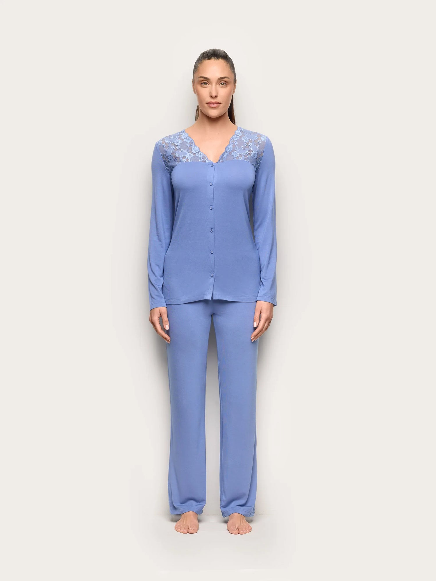 Yamamay_Denim_Pigiama Lungo Aperto - Primula Color_PPRD191001_038_02