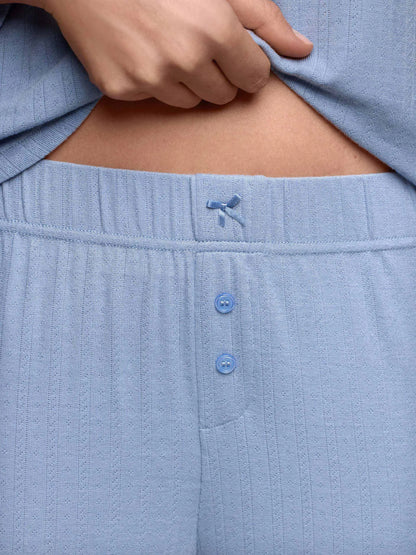 Yamamay_Powder Blue_Long Jacquard Jersey Pyjamas - Pointell_PPRD191004_242_02