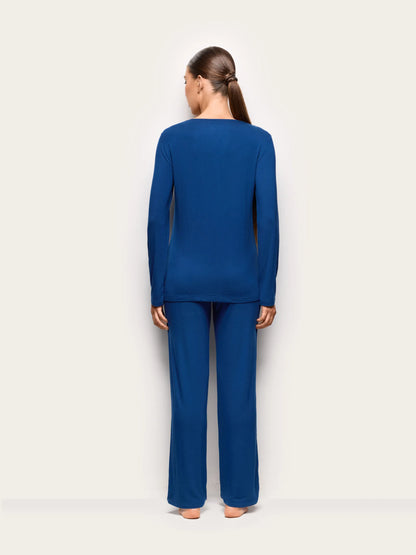 Yamamay DARK BLUE Women Long-Pyjamas with Front Opening - Primula Color SKU: PPRD193001_215 Image 05