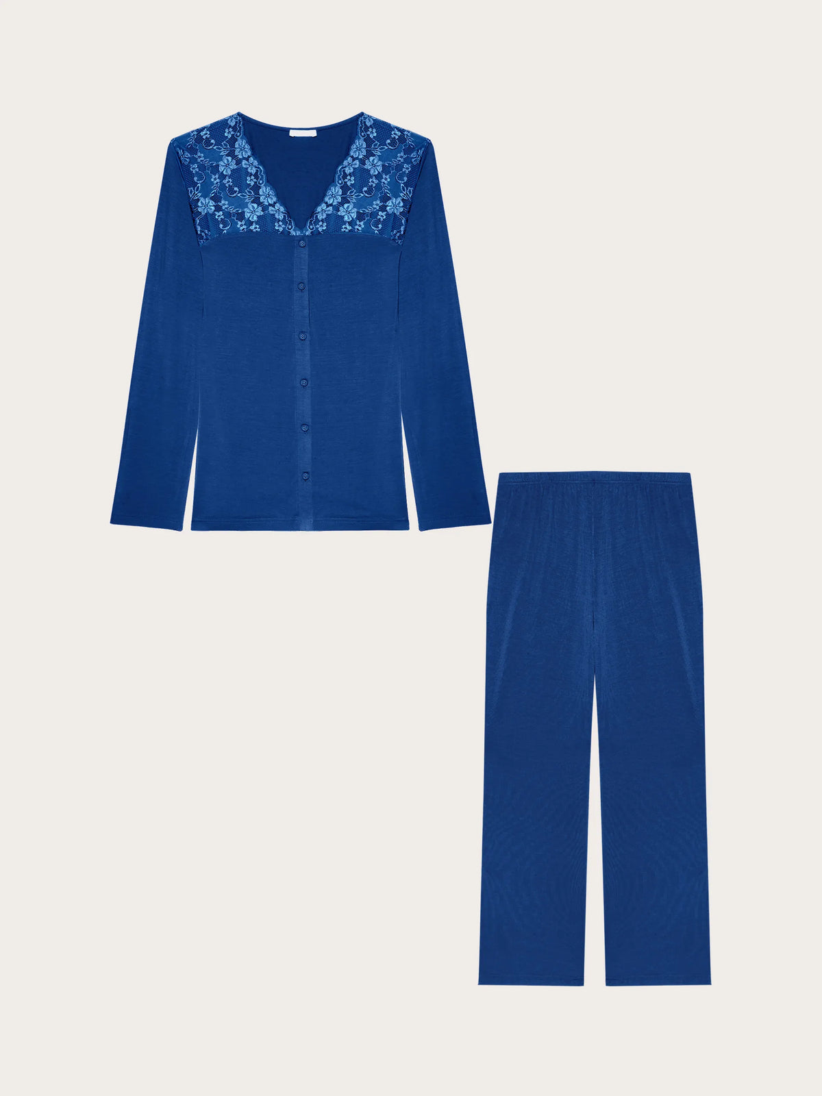 Yamamay DARK BLUE Women Long-Pyjamas with Front Opening - Primula Color SKU: PPRD193001_215 Image 06