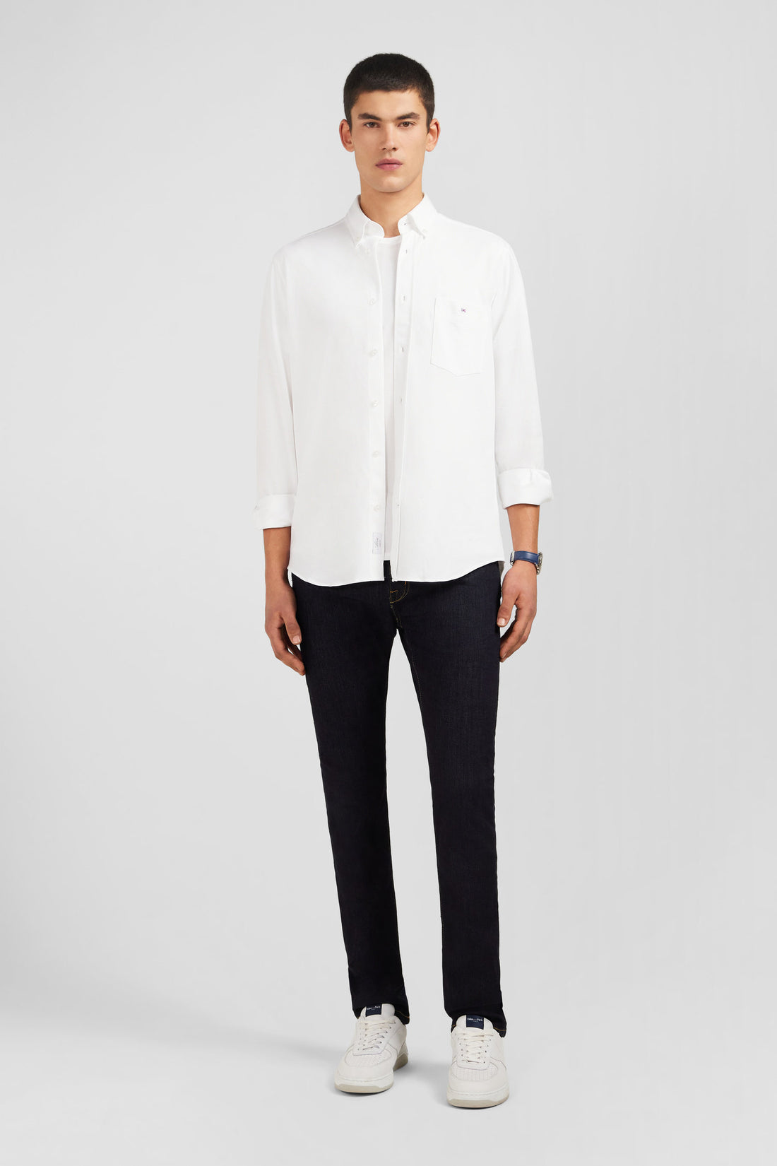 White Pinpoint Cotton Shirt_PPSHICHE0019_BC_01