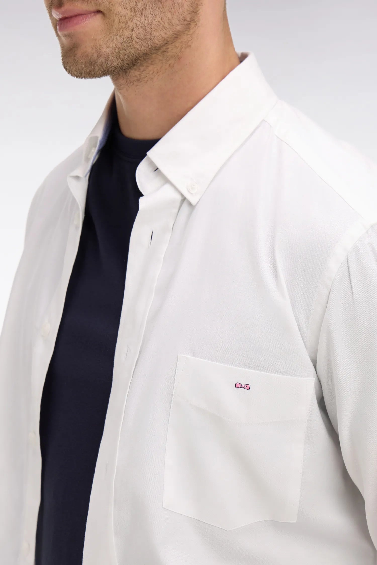 Eden Park White Men White Cotton Shirt SKU: PPSHICHE0020_BC Image 04