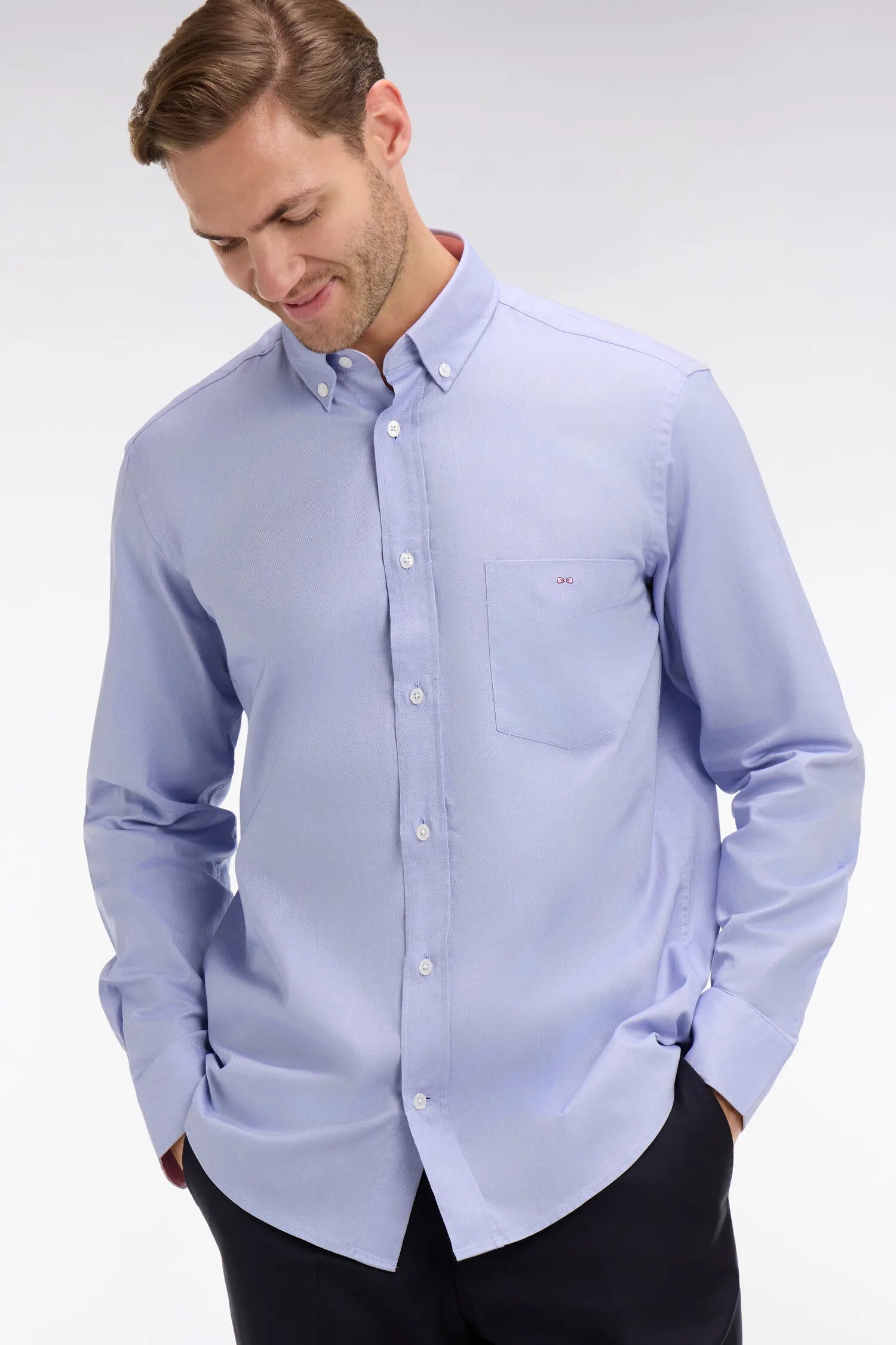 Eden Park Light Blue Men Blue Cotton Shirt SKU: PPSHICHE0020_BLM Image 03